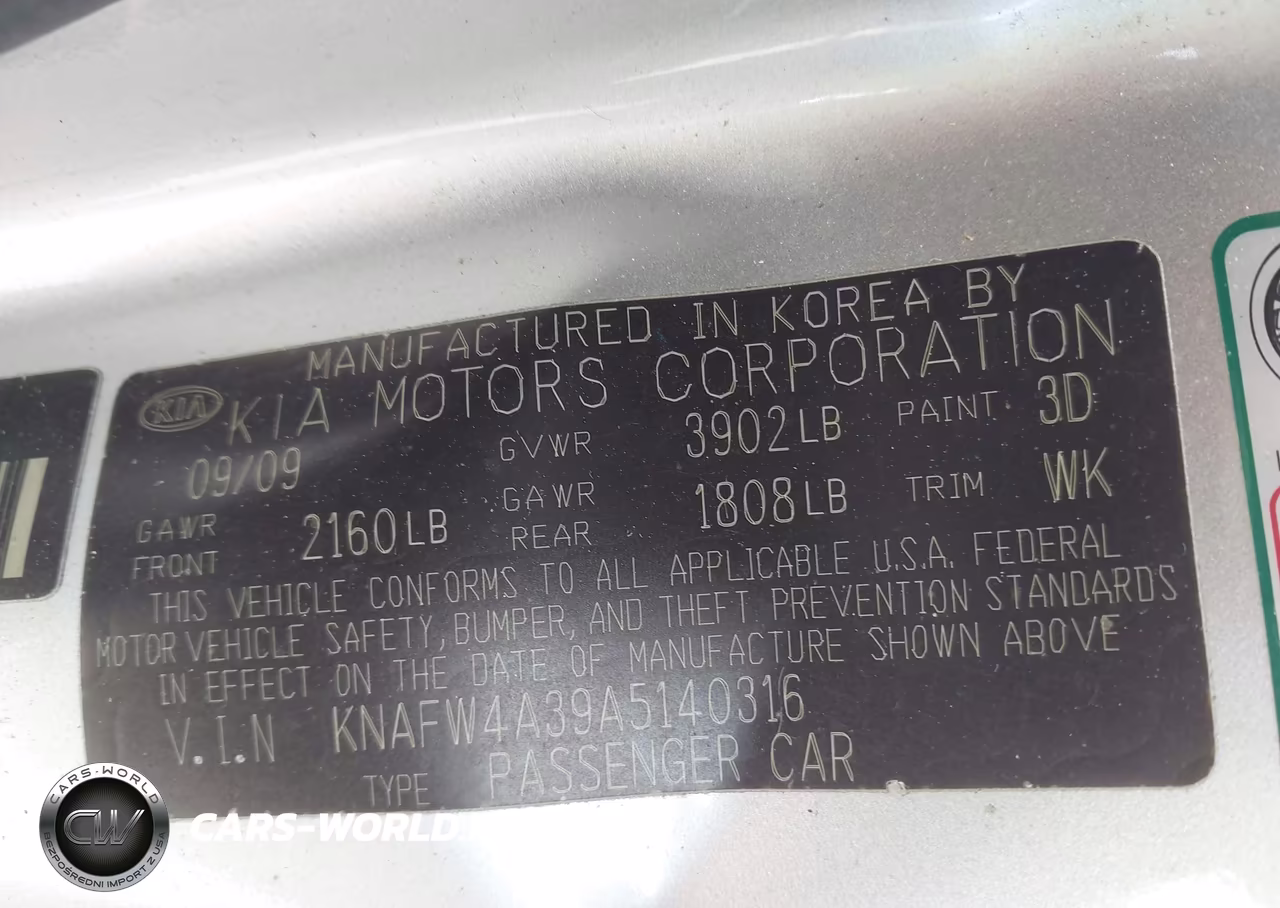2010 Kia Forte Sx VIN:KNAFW4A39A5140316 - 9