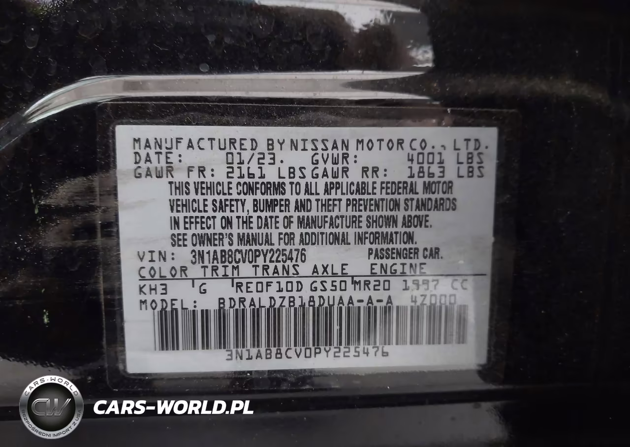 2023 Nissan Sentra Sv Xtronic Cvt VIN:3N1AB8CV0PY225476 - 9