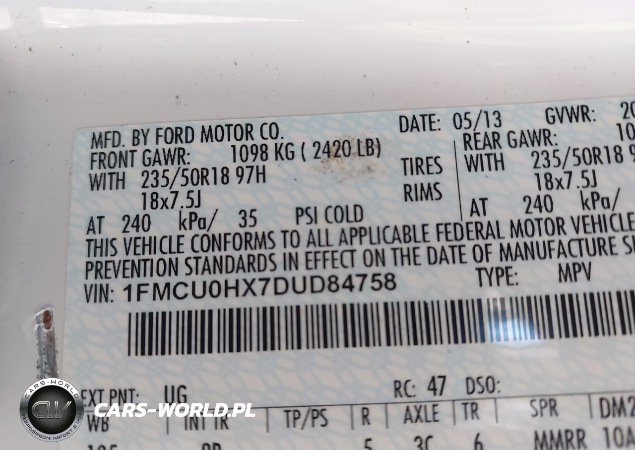 2013 Ford Escape Sel VIN:1FMCU0HX7DUD84758 - 9