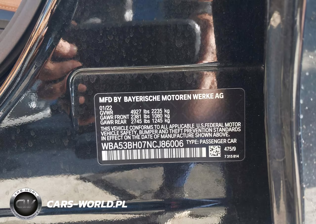 2022 BMW 530 I VIN:WBA53BH07NCJ86006 - 9