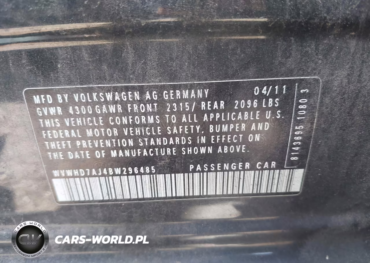 2011 Volkswagen Gti 4-Door VIN:WVWHD7AJ4BW296485 - 9