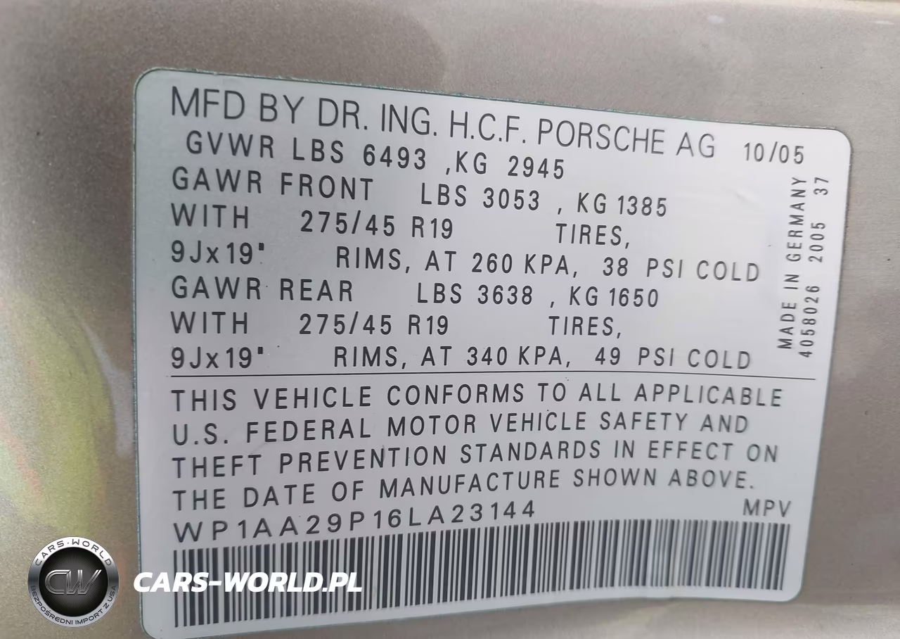 2006 Porsche Cayenne VIN:WP1AA29P16LA23144 - 9