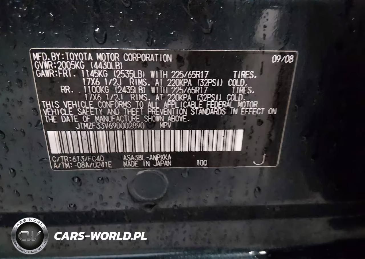 2009 Toyota Rav4 VIN:JTMZF33V69D002890 - 9