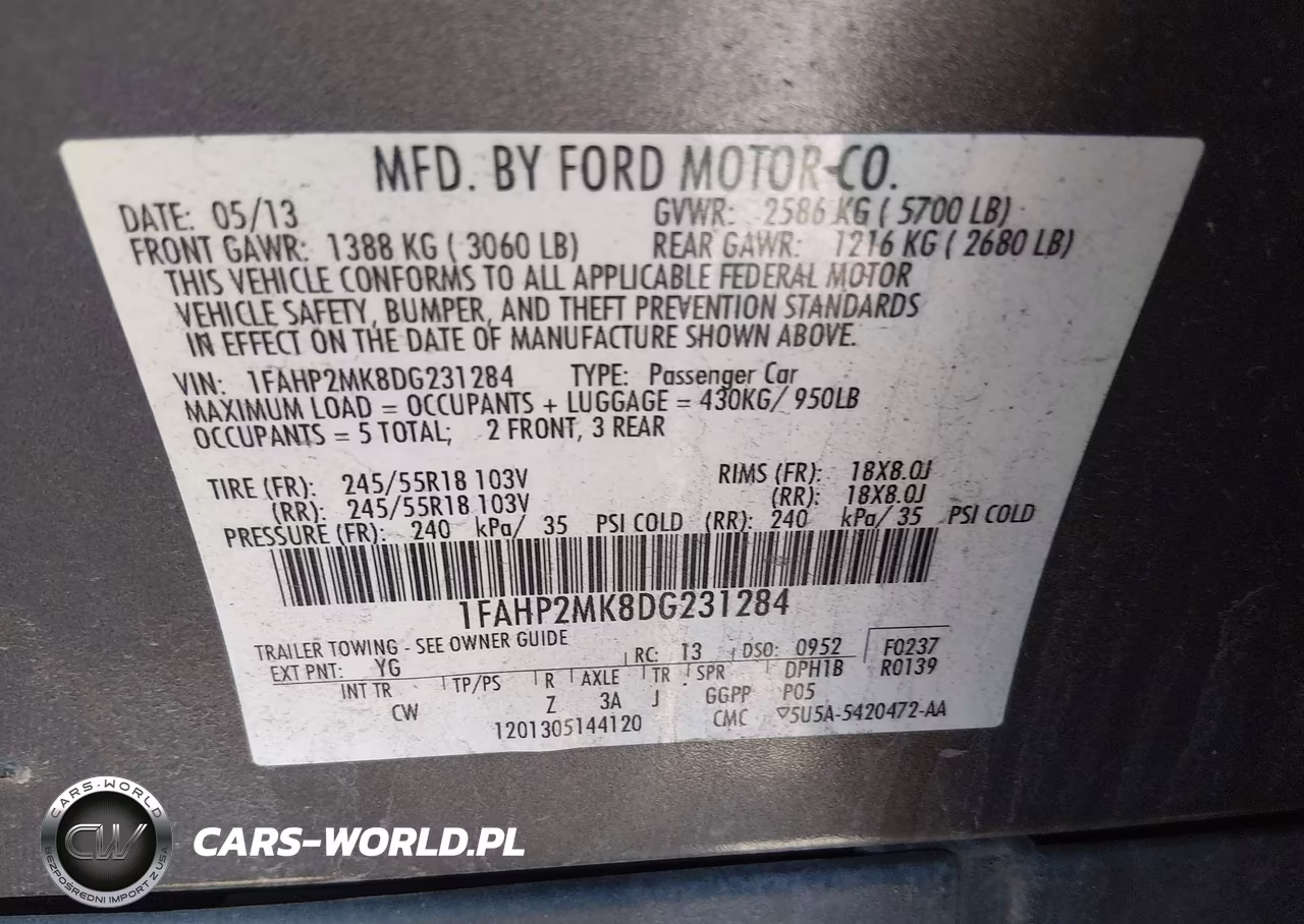 2013 Ford Police Interceptor VIN:1FAHP2MK8DG231284 - 9