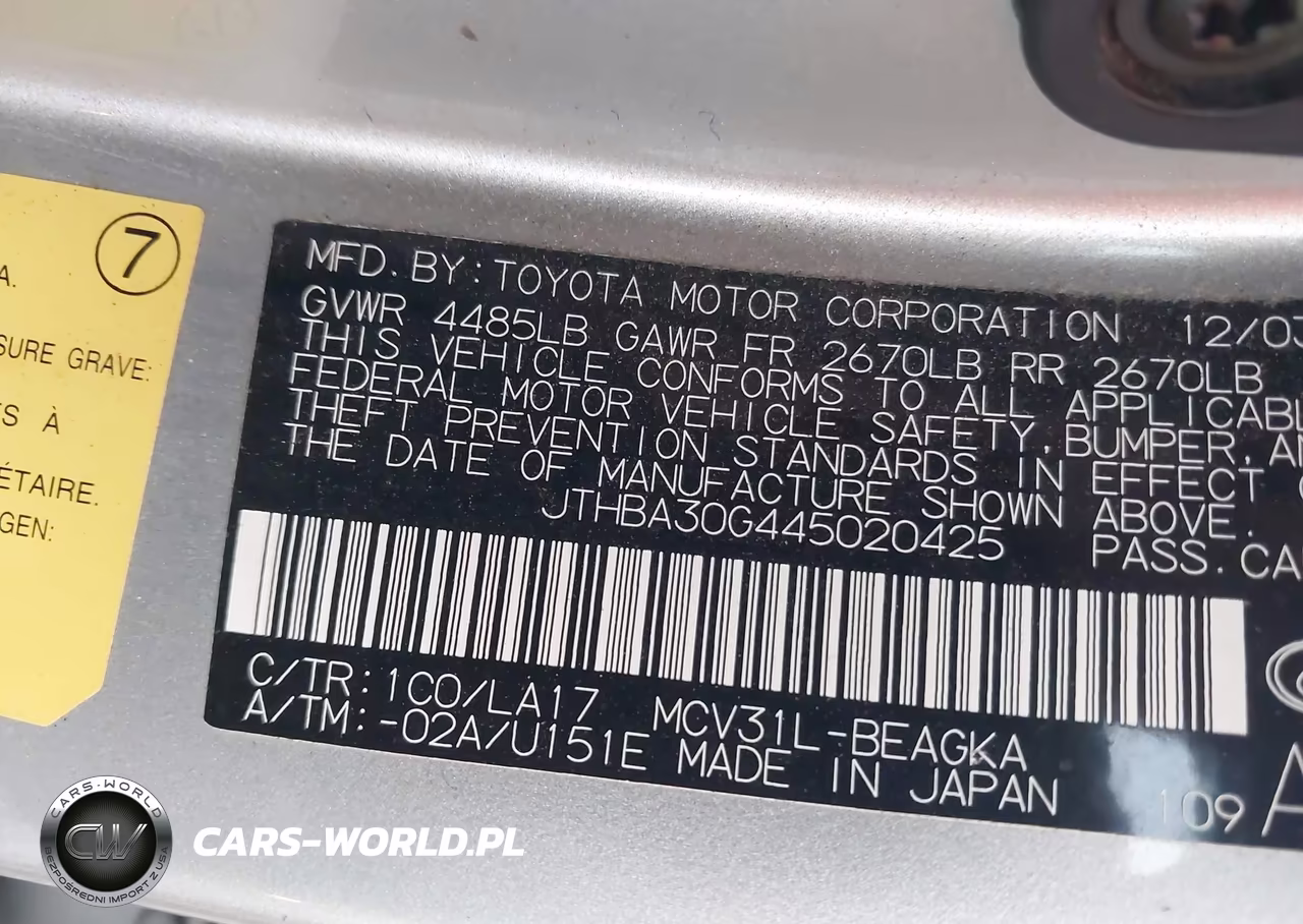 2004 Lexus Es 330 VIN:JTHBA30G445020425 - 9
