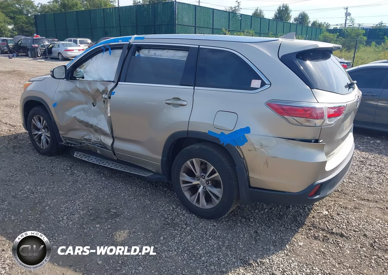 2014 Toyota Highlander Xle V6 VIN:5TDJKRFH7ES062919 - 3