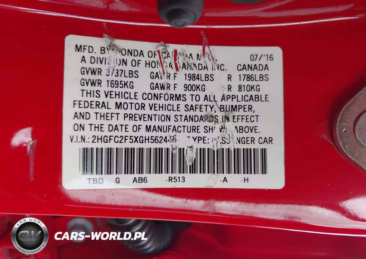 2016 Honda Civic Lx VIN:2HGFC2F5XGH562446 - 9