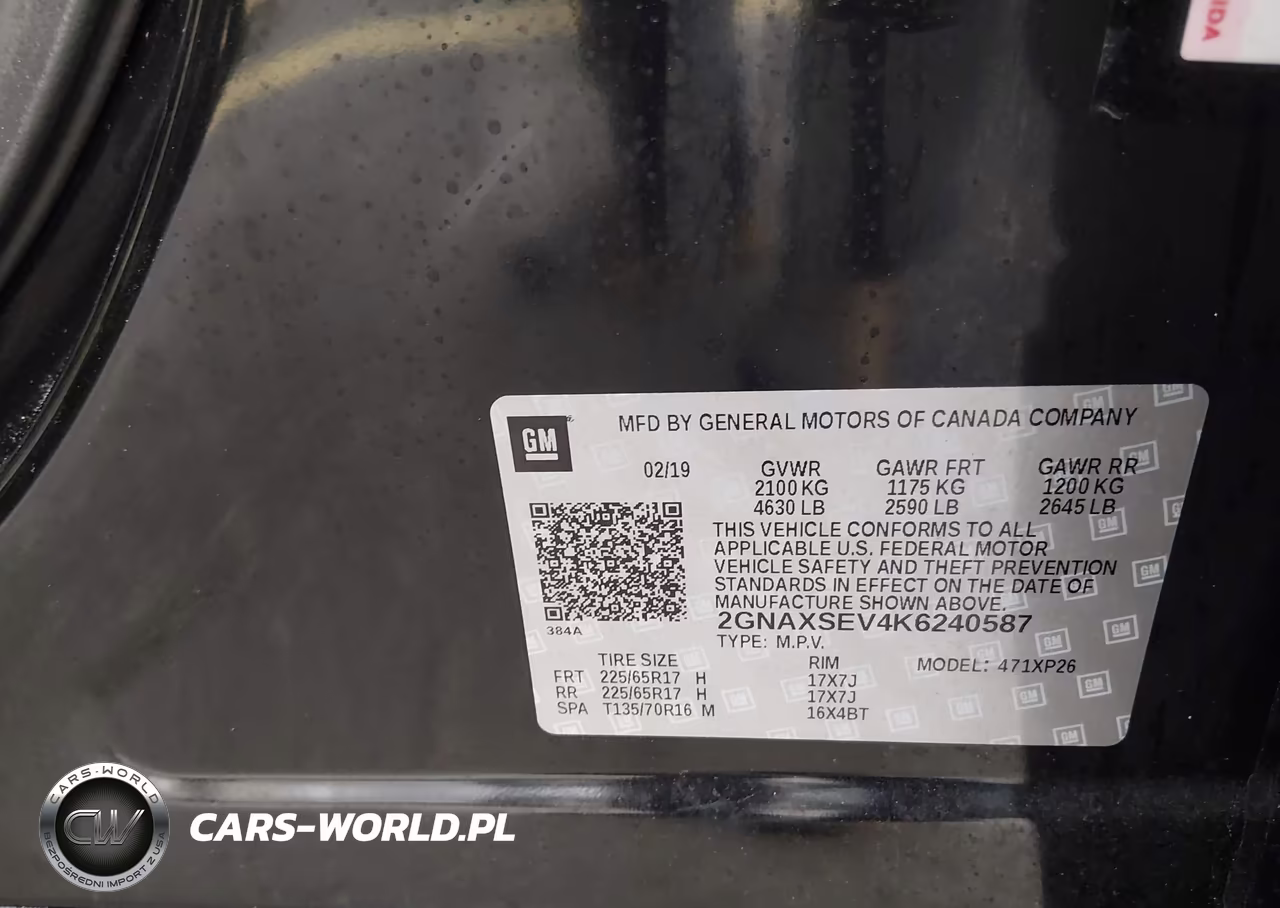 2019 Chevrolet Equinox Ls VIN:2GNAXSEV4K6240587 - 9
