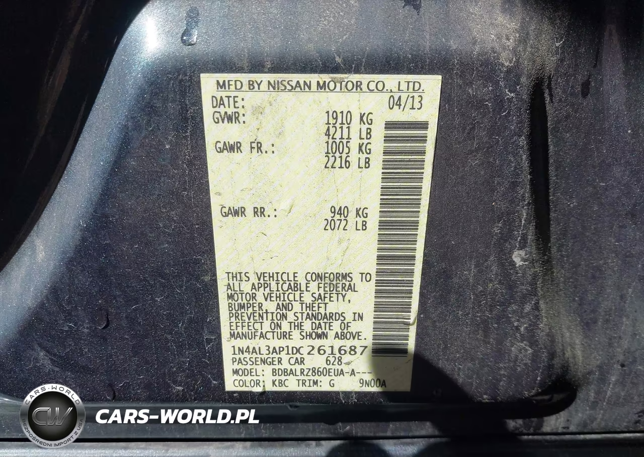 2013 Nissan Altima 2.5 S VIN:1N4AL3AP1DC261687 - 9
