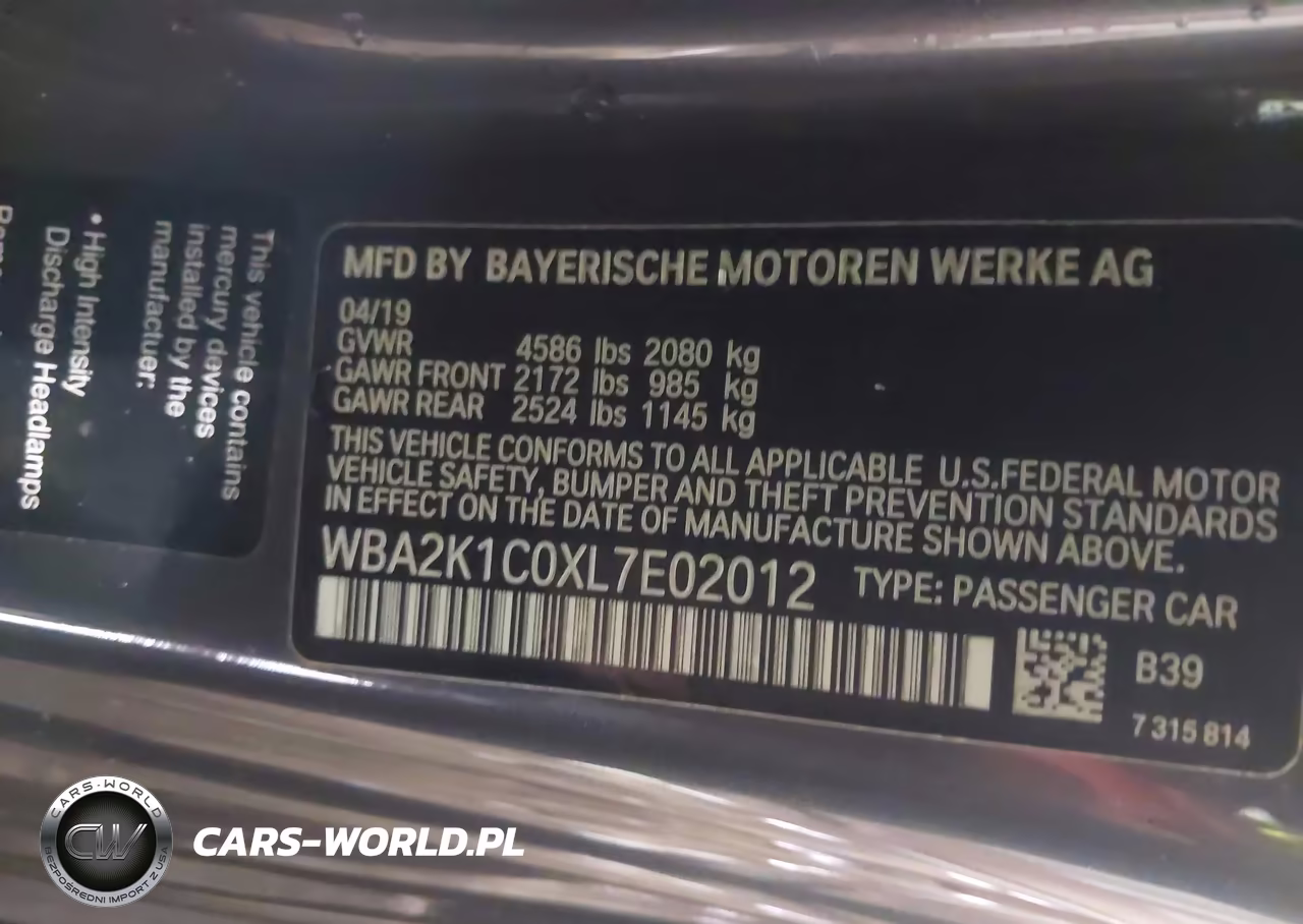 2020 BMW 230I xDrive VIN:WBA2K1C0XL7E02012 - 9