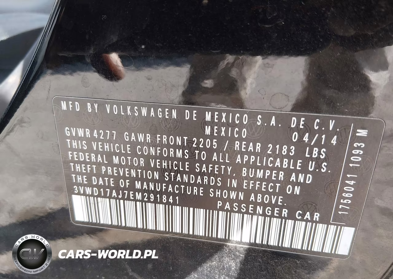 2014 Volkswagen Jetta 1.8T Se VIN:3VWD17AJ7EM291841 - 9
