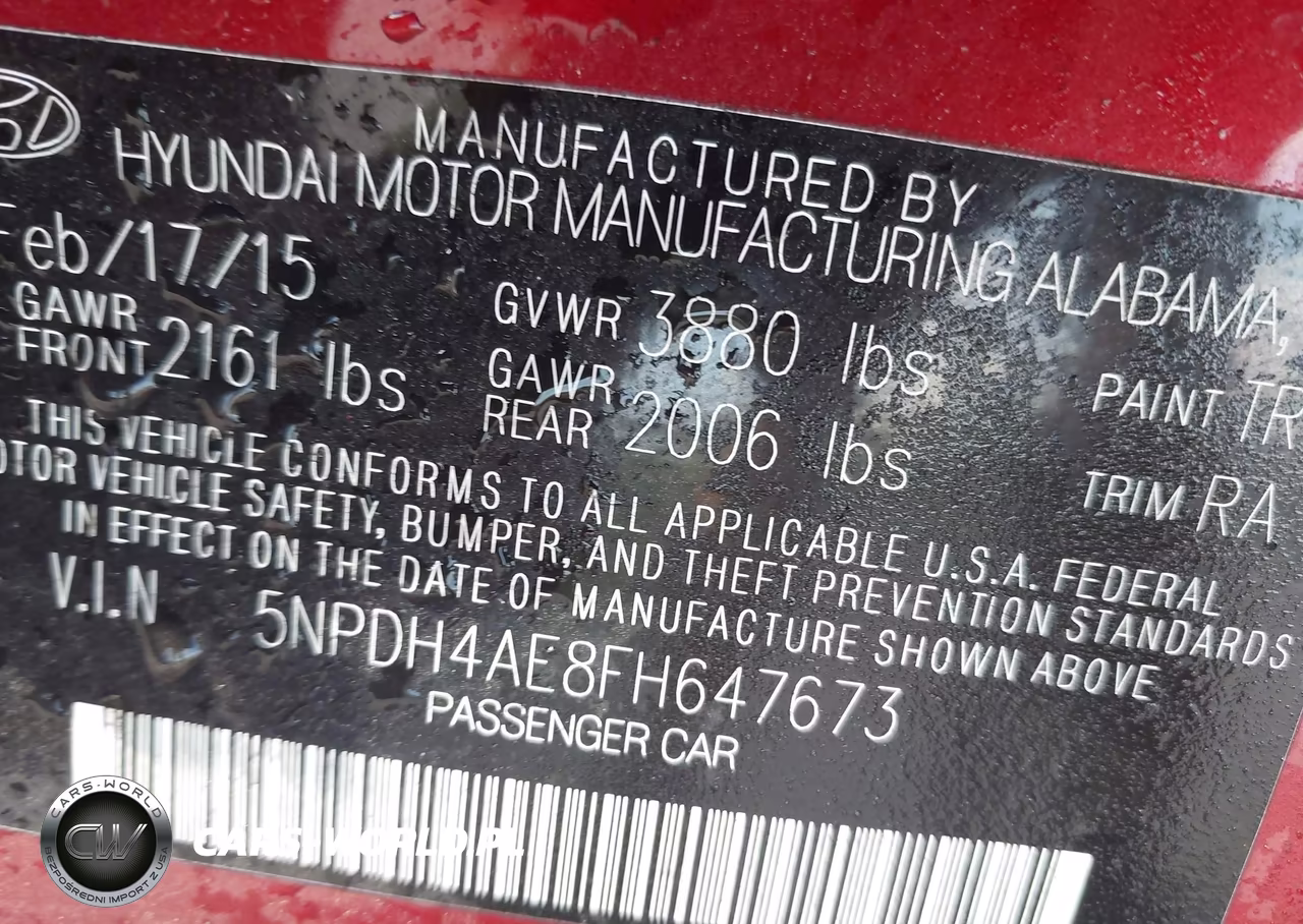 2015 Hyundai Elantra Se VIN:5NPDH4AE8FH647673 - 9