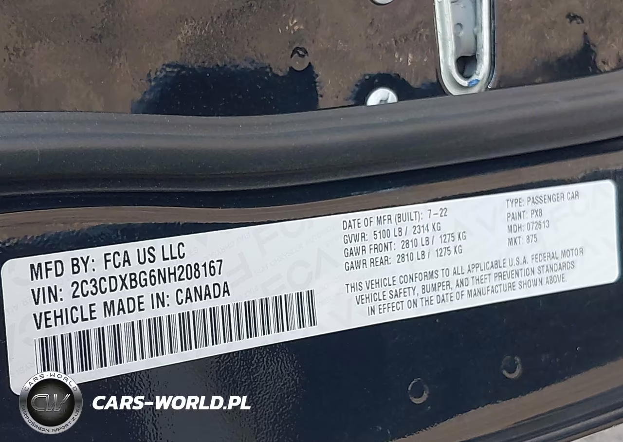 2022 Dodge Charger Sxt Rwd VIN:2C3CDXBG6NH208167 - 9