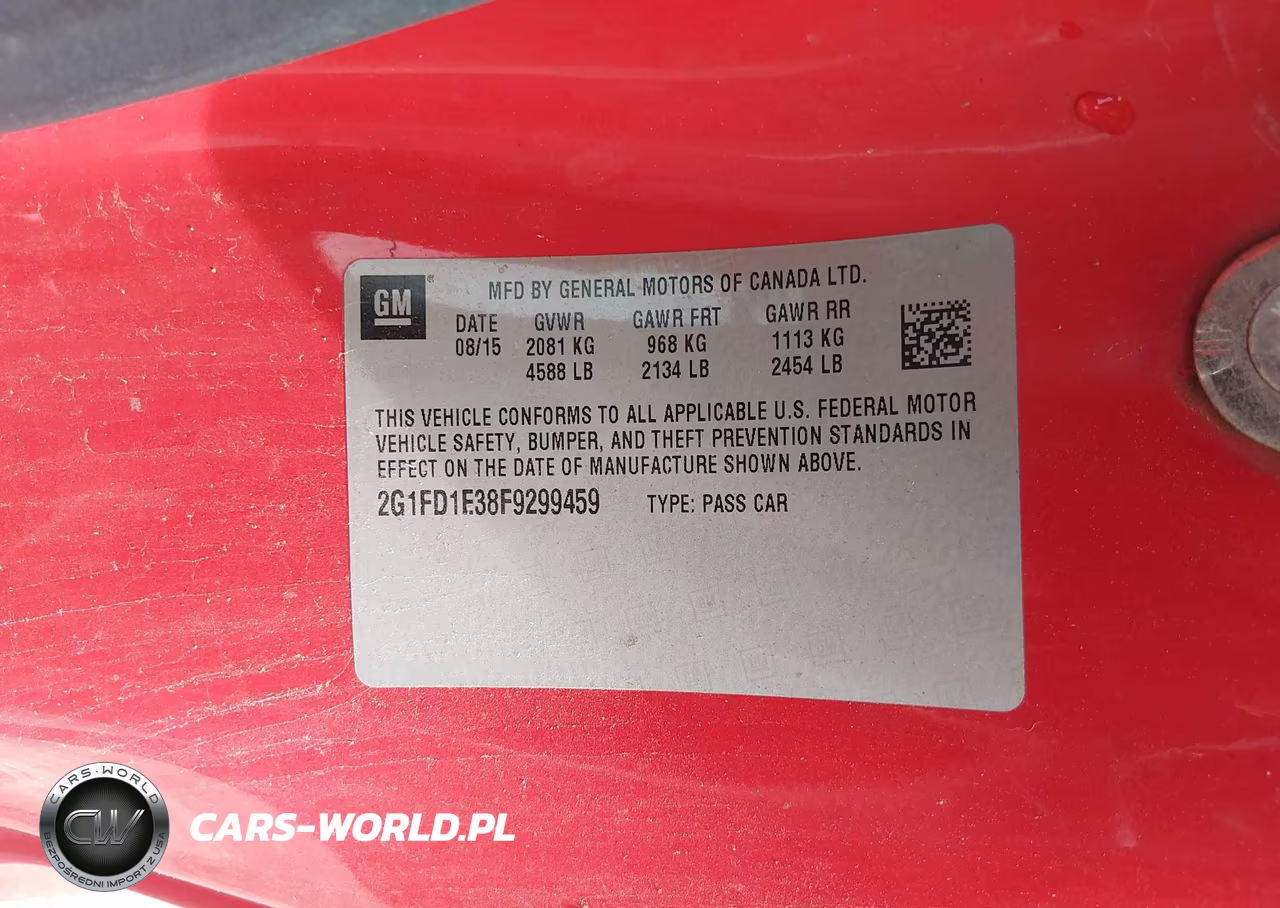 2015 Chevrolet Camaro 1Lt VIN:2G1FD1E38F9299459 - 9