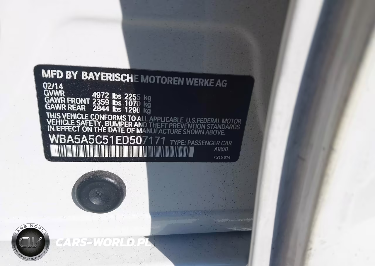 2014 BMW 528I VIN:WBA5A5C51ED507171 - 9