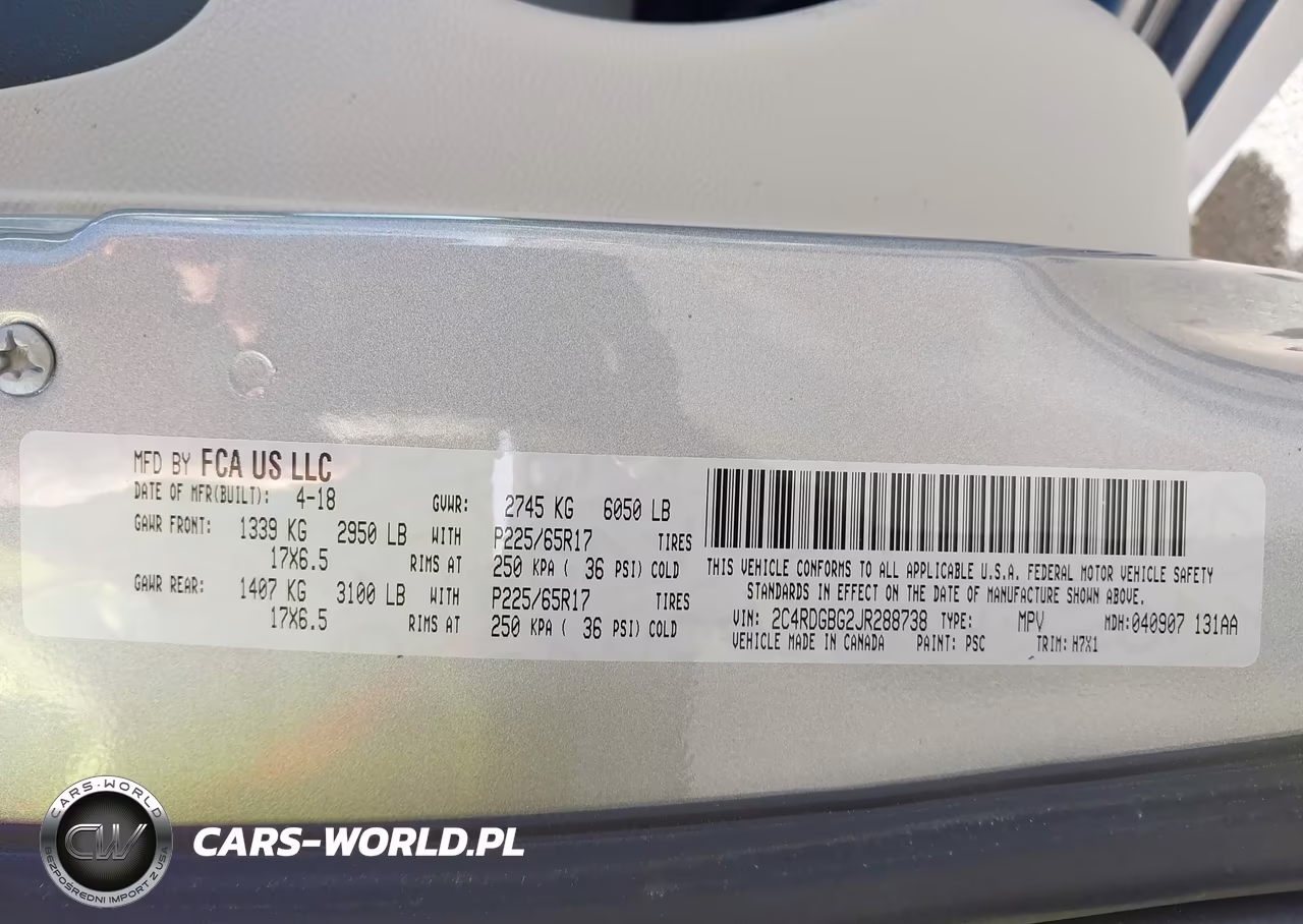 2018 Dodge Grand Caravan Se VIN:2C4RDGBG2JR288738 - 9