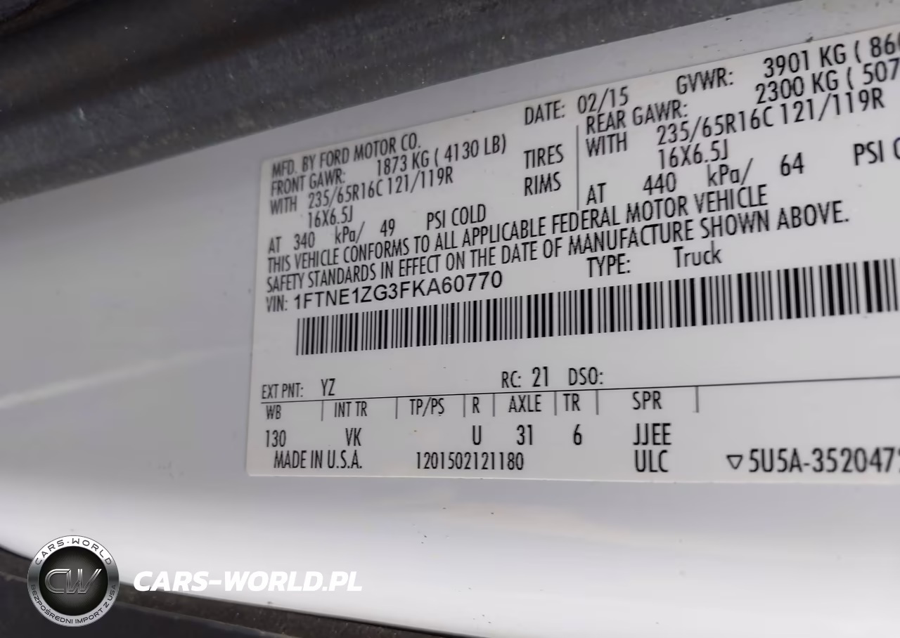2015 Ford Transit-150 VIN:1FTNE1ZG3FKA60770 - 9