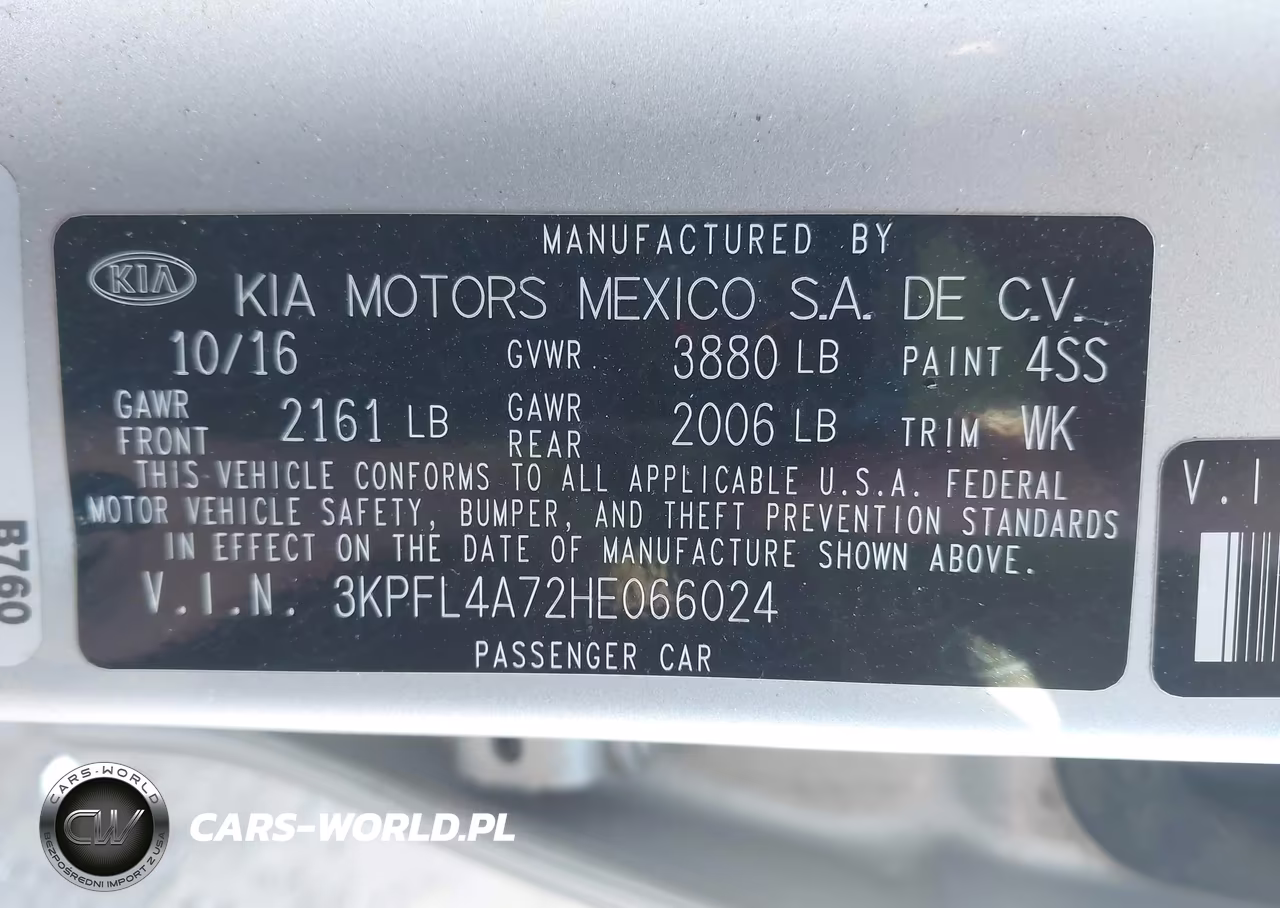 2017 Kia Forte Lx VIN:3KPFL4A72HE066024 - 9