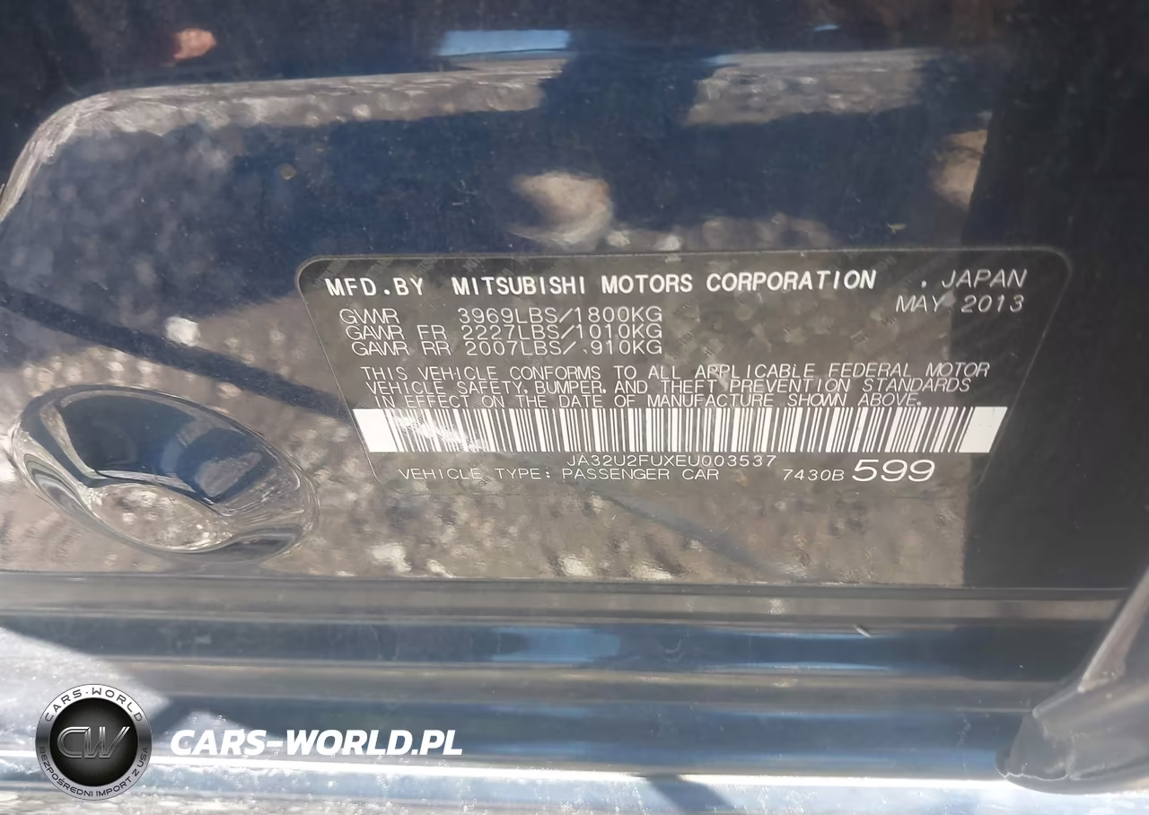 2014 Mitsubishi Lancer Es VIN:JA32U2FUXEU003537 - 9