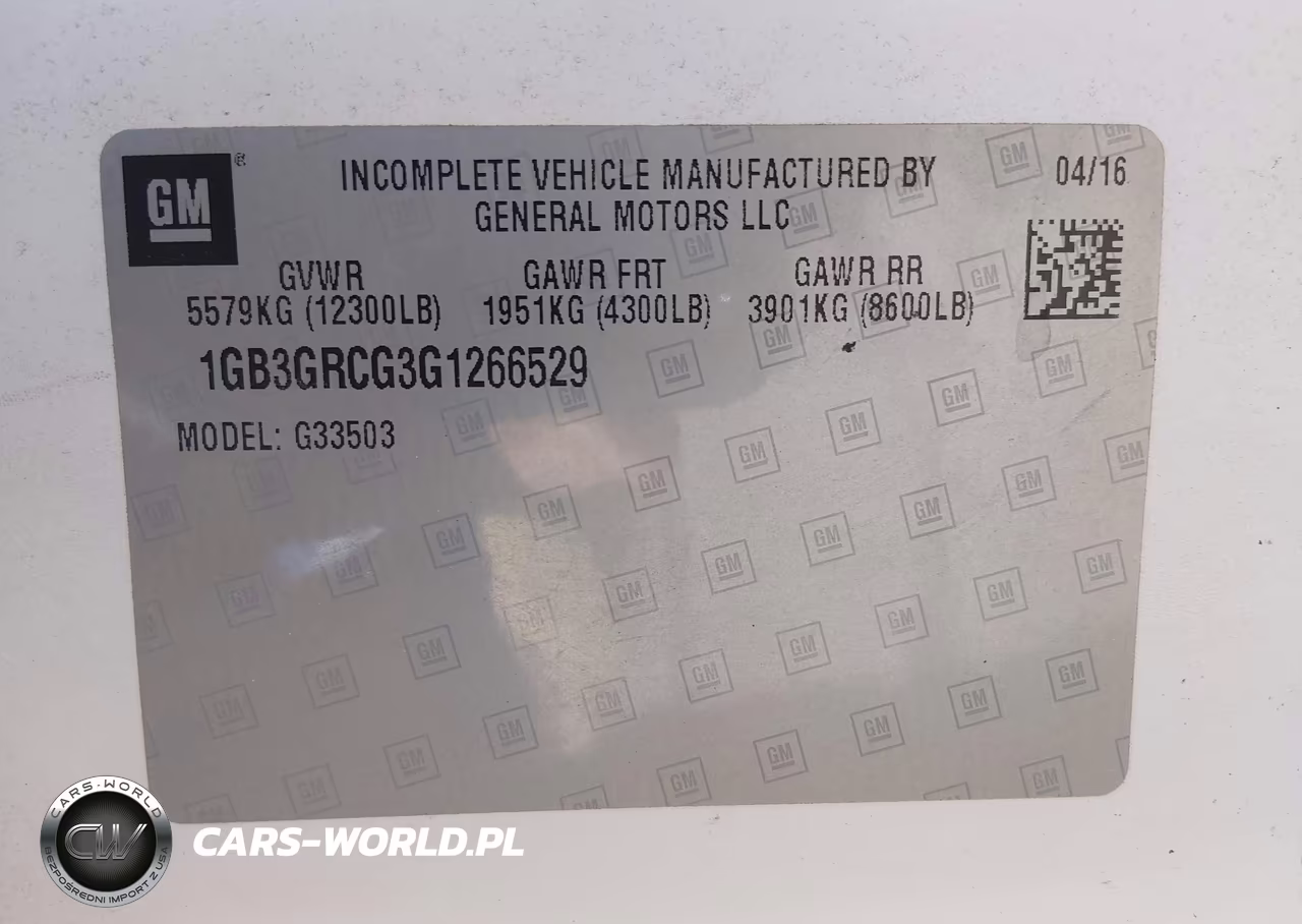 2016 Chevrolet Express Cutaway 3500 VIN:1GB3GRCG3G1266529 - 9