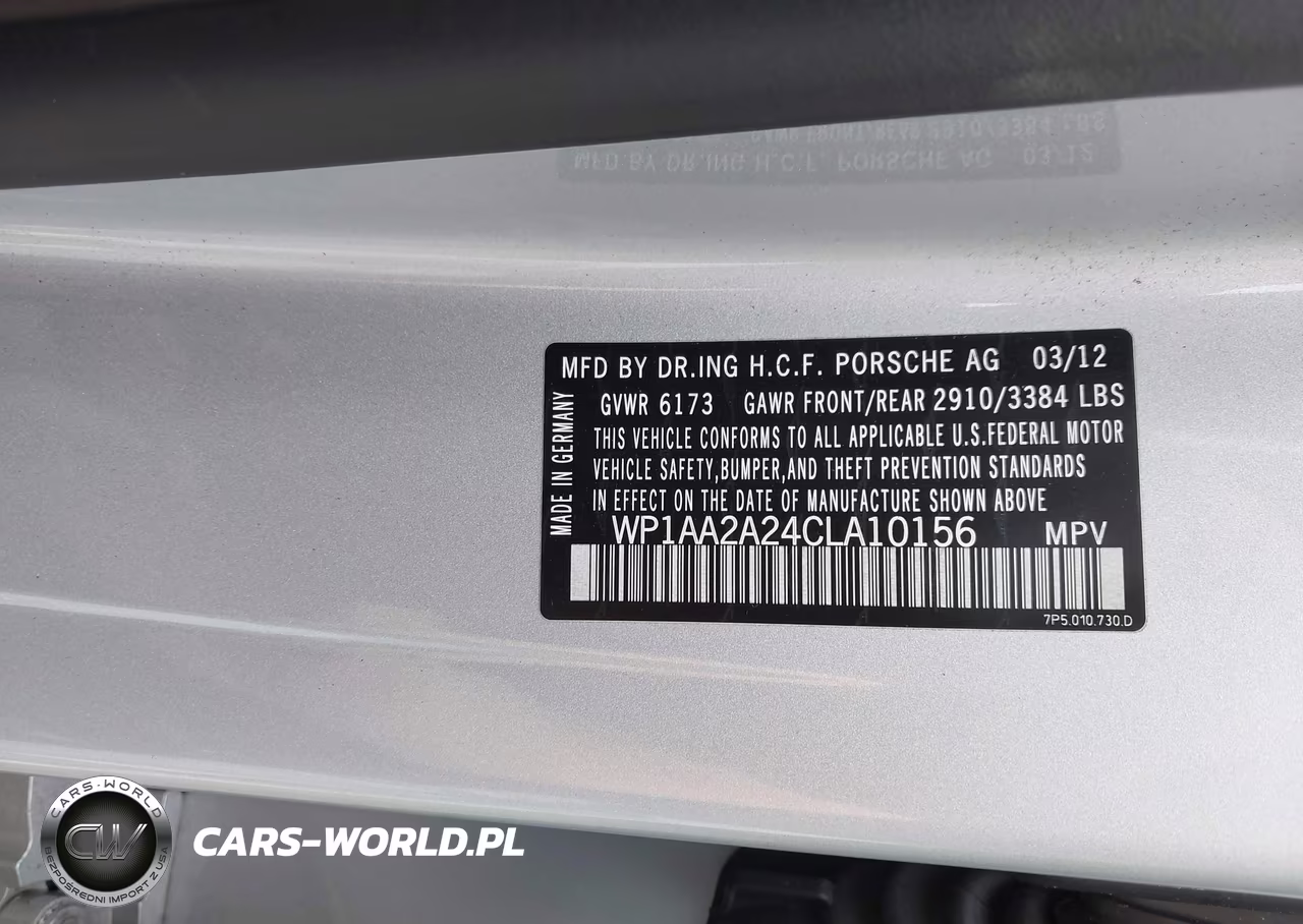 2012 Porsche Cayenne VIN:WP1AA2A24CLA10156 - 9