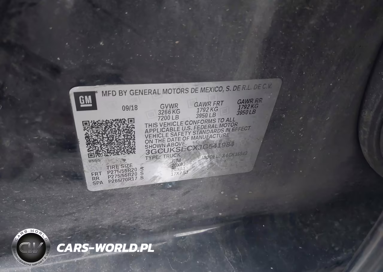 2018 Chevrolet Silverado 1500 1Lz VIN:3GCUKSECXJG541984 - 9