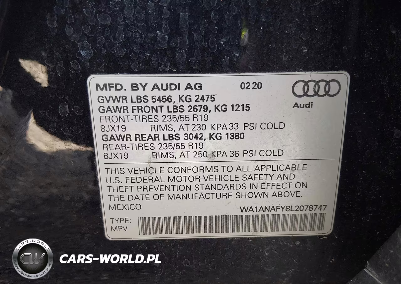 2020 Audi Q5 Premium 45 Tfsi Quattro S Tronic VIN:WA1ANAFY8L2078747 - 9