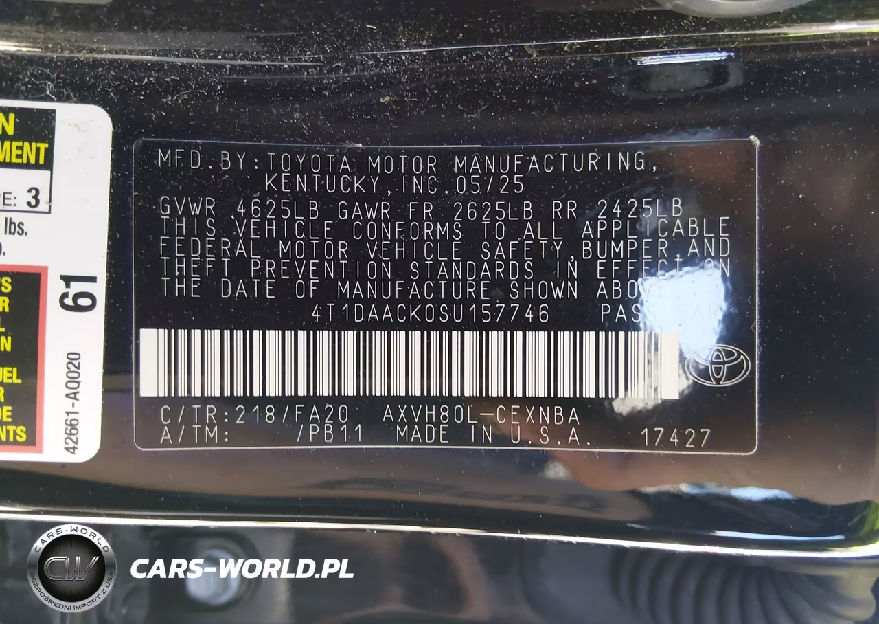 2025 Toyota Camry Le VIN:4T1DAACK0SU157746 - 9