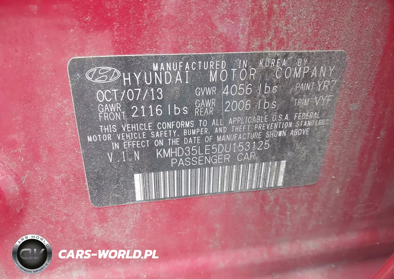 2013 Hyundai Elantra Gt VIN:KMHD35LE5DU153125 - 9