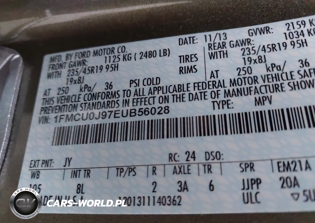 2014 Ford Escape Titanium VIN:1FMCU0J97EUB56028 - 9
