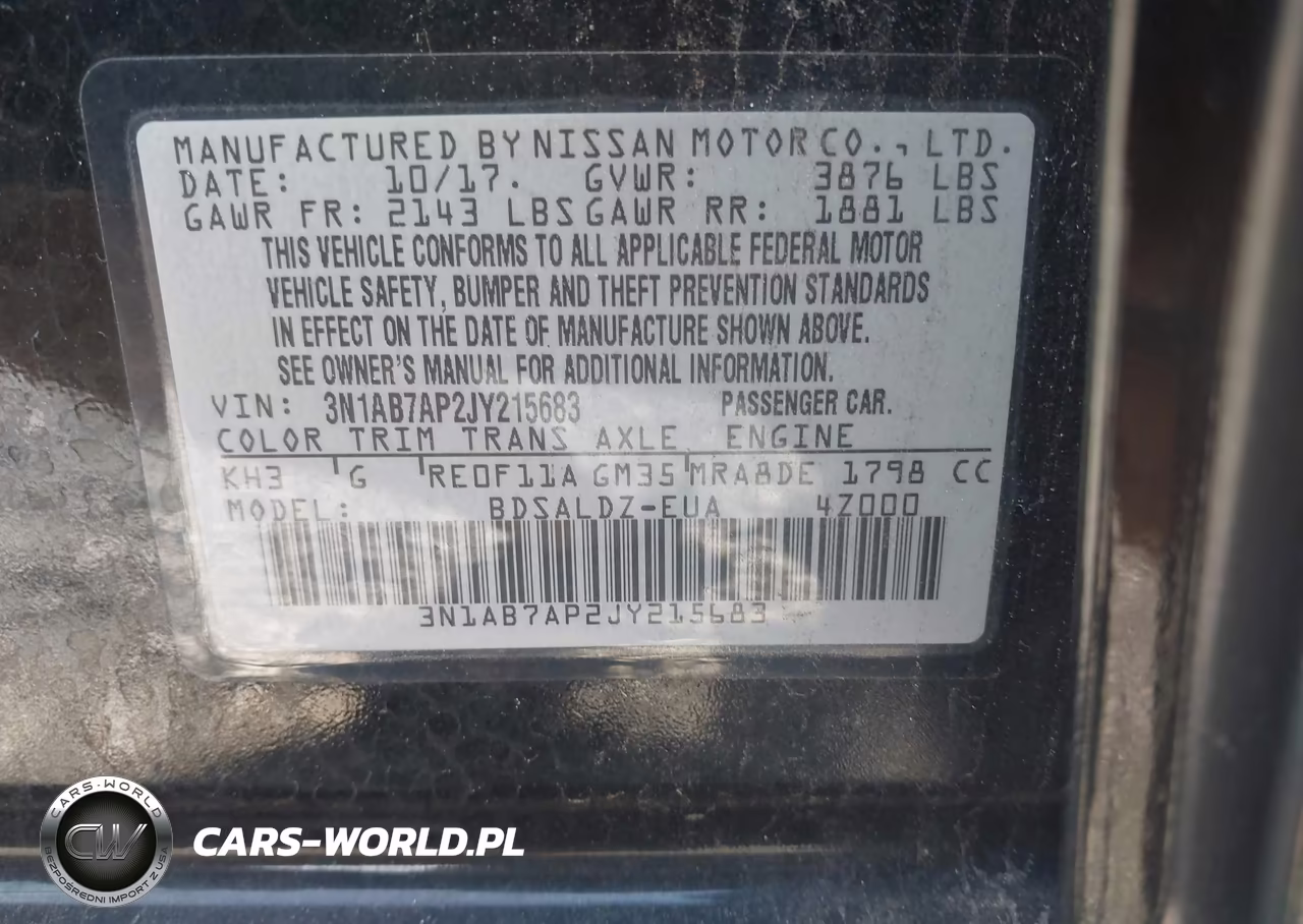2018 Nissan Sentra Sv VIN:3N1AB7AP2JY215683 - 9