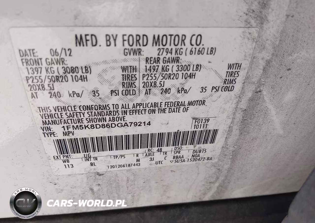 FORD EXPLORER X VIN:1FM5K8D86DGA79214 - 9