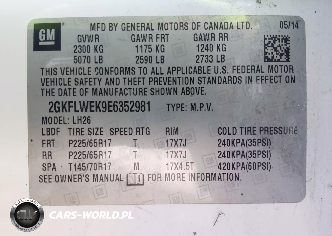 2014 GMC Terrain Sle-2 VIN:2GKFLWEK9E6352981 - 9