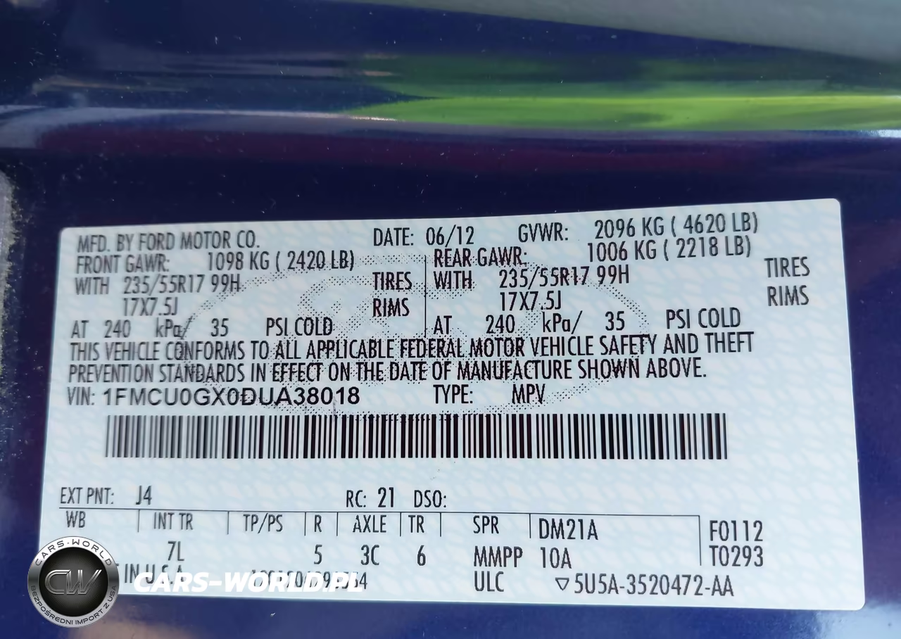 2013 Ford Escape Se VIN:1FMCU0GX0DUA38018 - 9