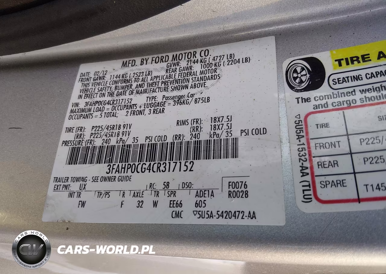 2012 Ford Fusion Sel VIN:3FAHP0CG4CR317152 - 9