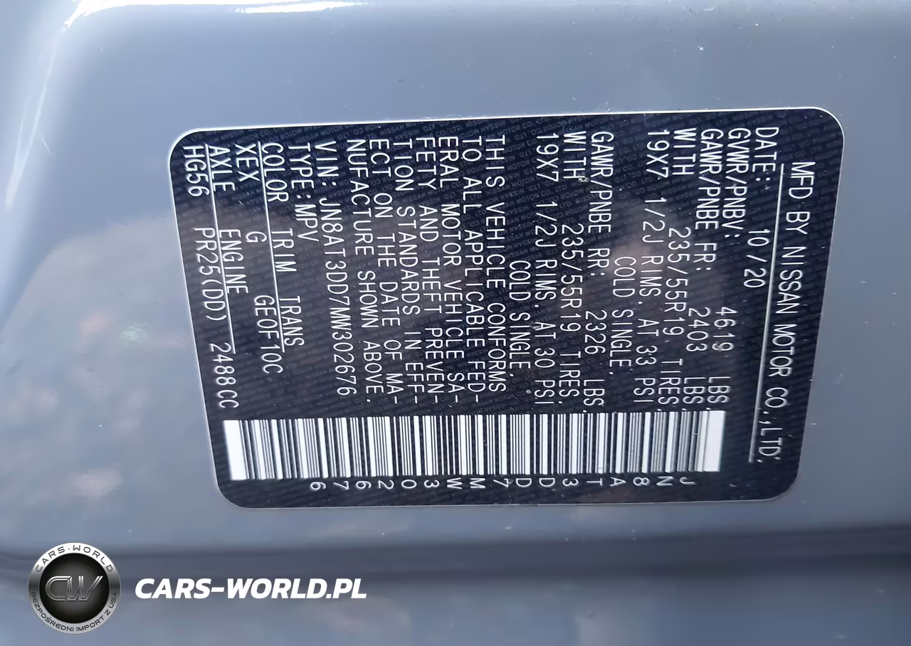 2021 Nissan Rogue Platinum Intelligent Awd VIN:JN8AT3DD7MW302676 - 9
