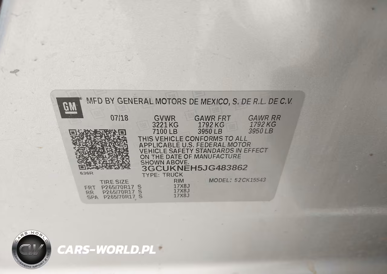 2018 Chevrolet Silverado 1500 Wt VIN:3GCUKNEH5JG483862 - 9