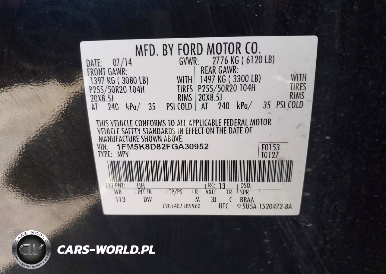 2015 Ford Explorer Xlt VIN:1FM5K8D82FGA30952 - 9