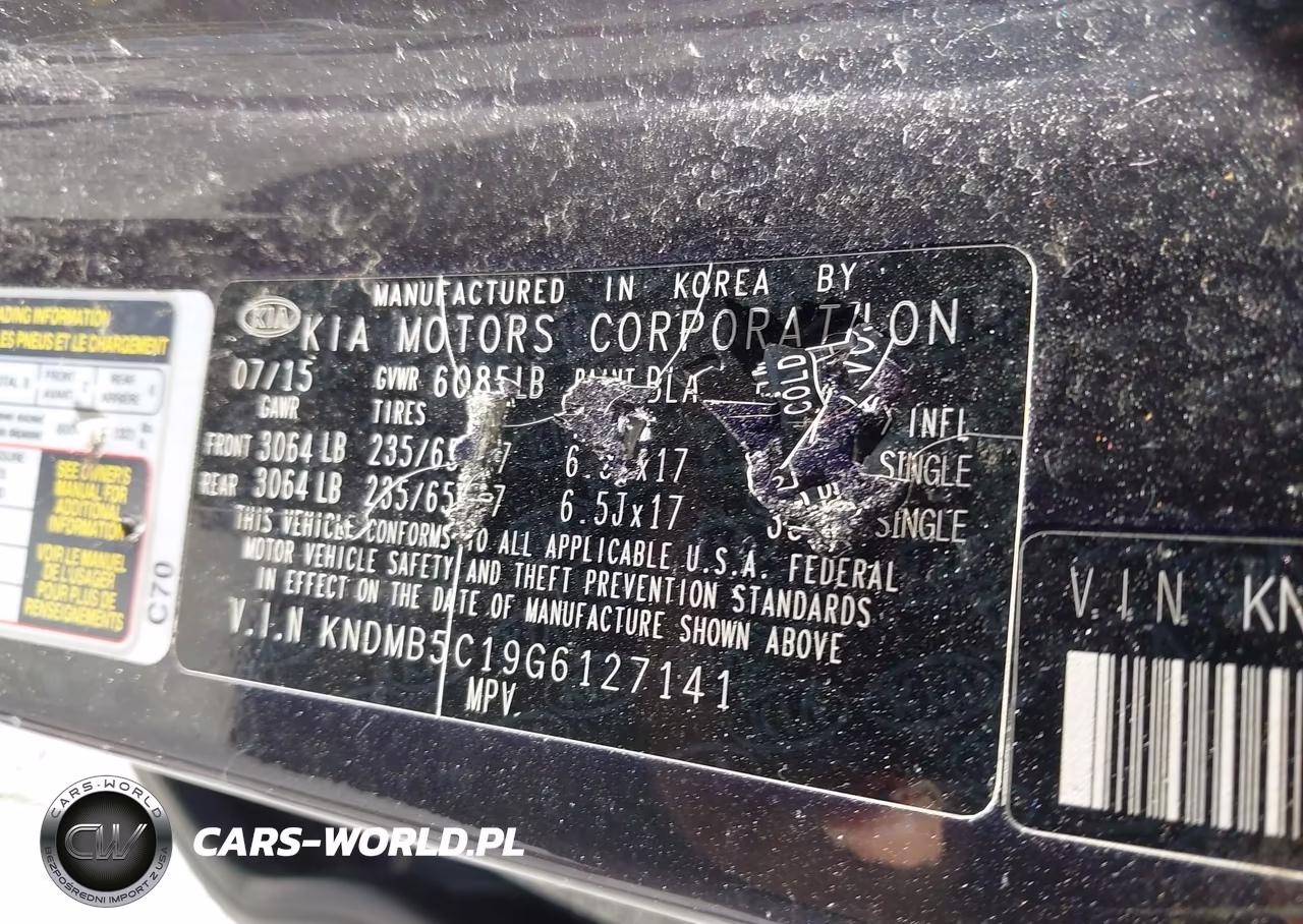 2016 Kia Sedona Lx VIN:KNDMB5C19G6127141 - 9