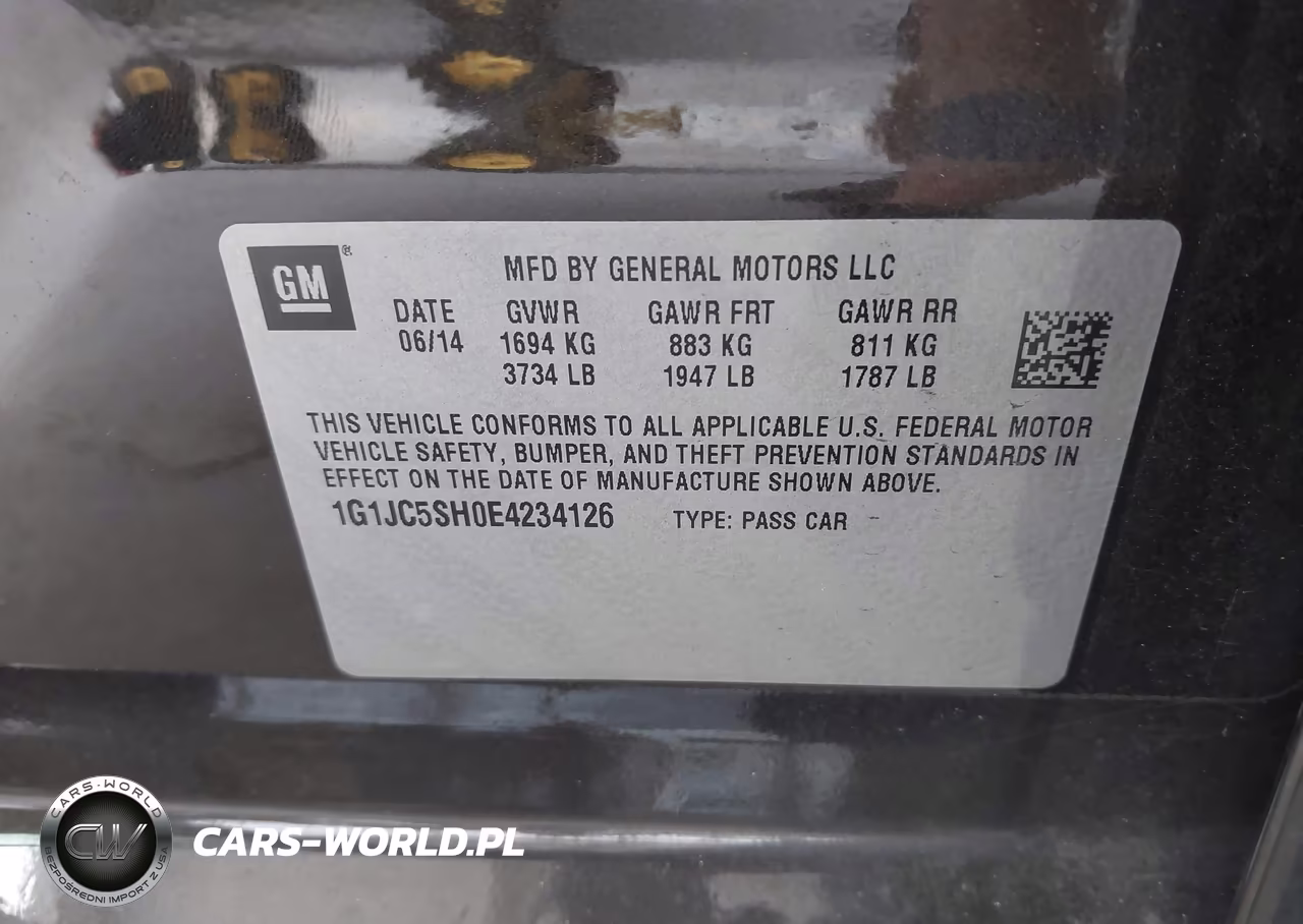 2014 Chevrolet Sonic Lt Auto VIN:1G1JC5SH0E4234126 - 9
