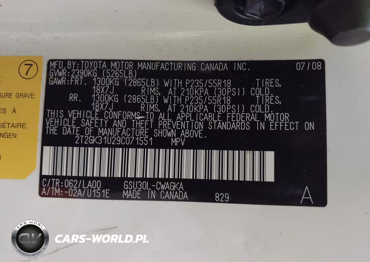 2009 Lexus Rx 350 VIN:2T2GK31U29C071551 - 9
