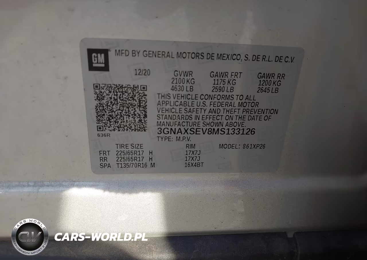 2021 Chevrolet Equinox Awd Ls VIN:3GNAXSEV8MS133126 - 9