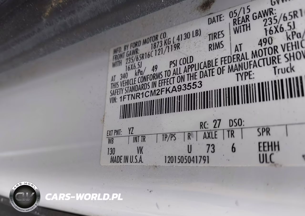2015 Ford Transit-250 VIN:1FTNR1CM2FKA93553 - 9