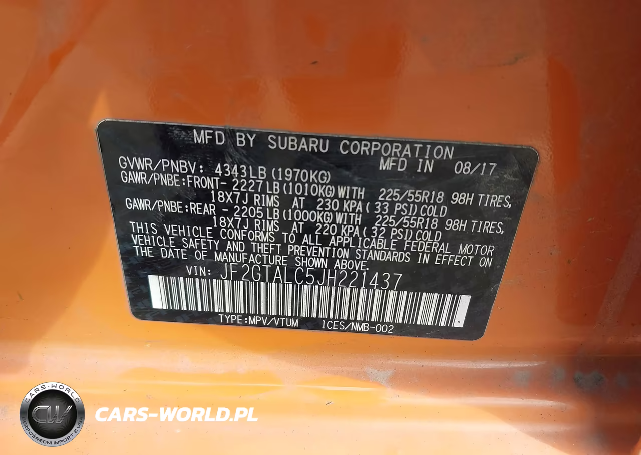 2018 Subaru Crosstrek 2.0I Limited VIN:JF2GTALC5JH221437 - 9