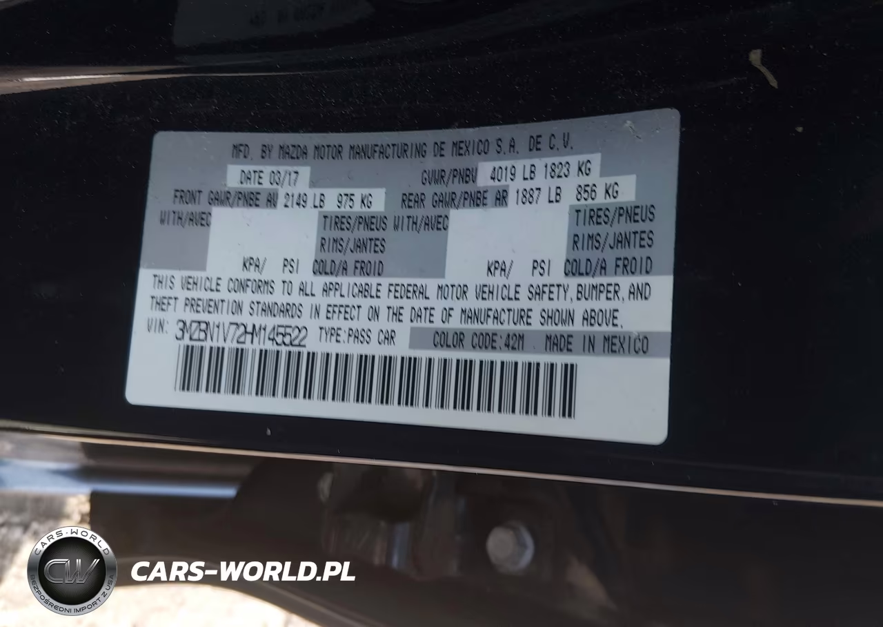 2017 Mazda Mazda3 Touring VIN:3MZBN1V72HM145522 - 9