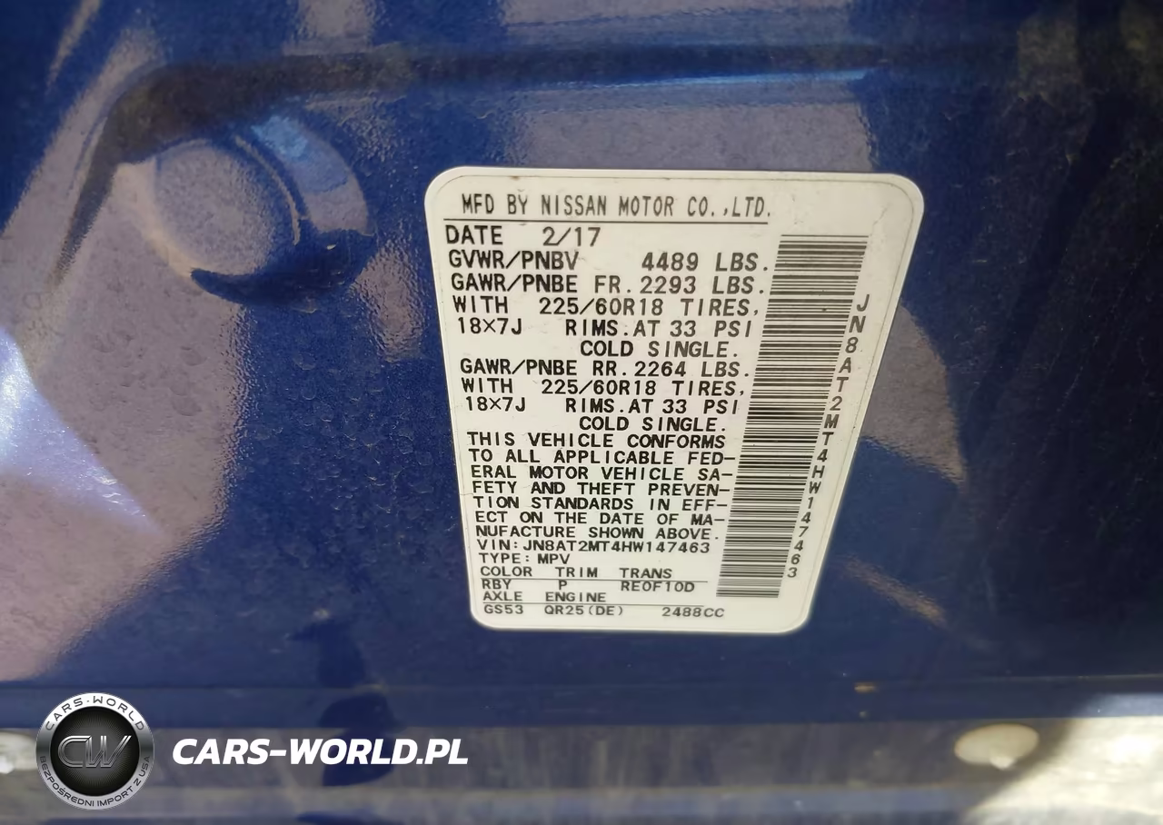 2017 Nissan Rogue Sl VIN:JN8AT2MT4HW147463 - 9