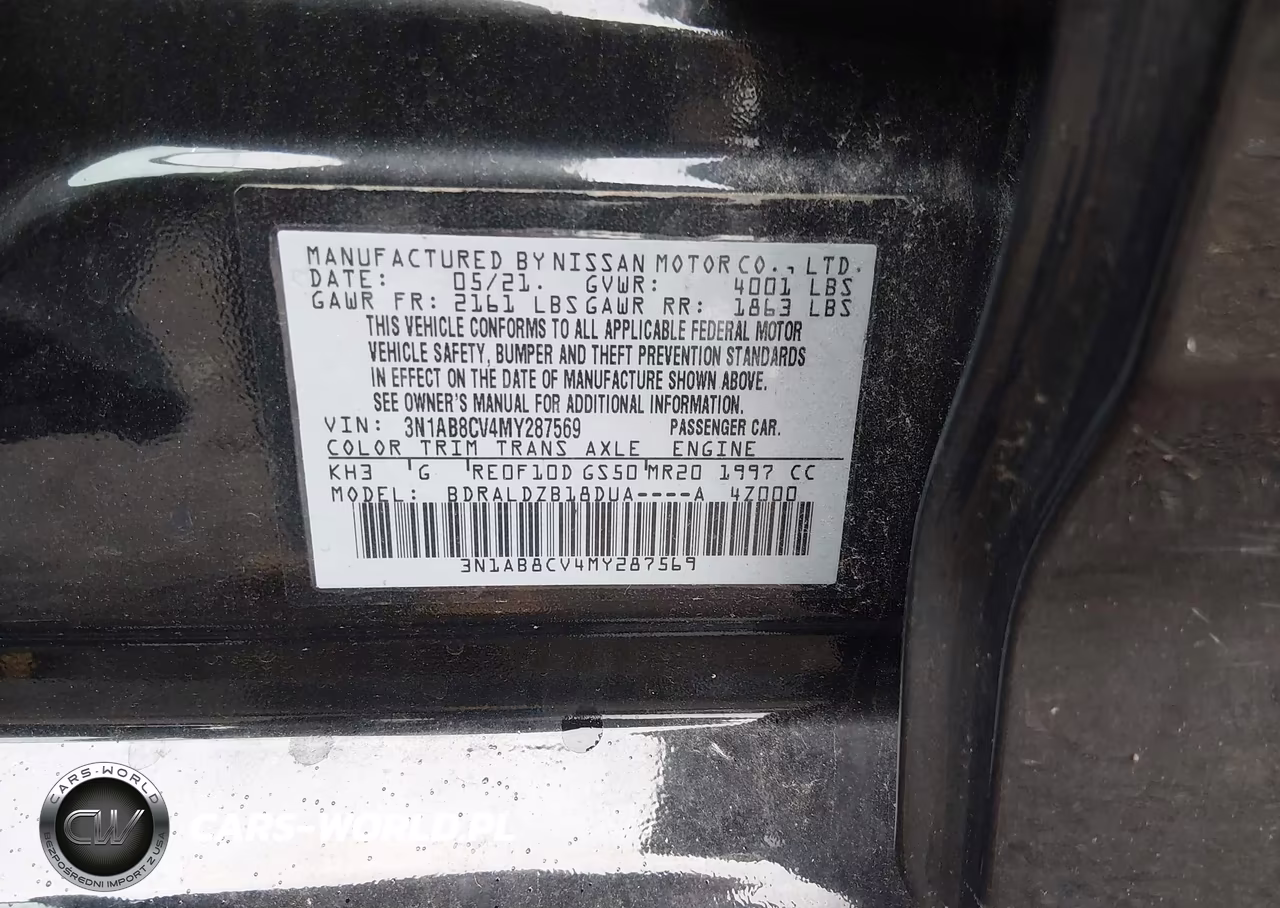 2021 Nissan Sentra Sv Xtronic Cvt VIN:3N1AB8CV4MY287569 - 9