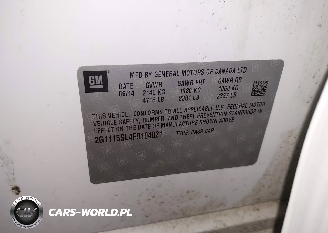 2015 Chevrolet Impala 1Lt VIN:2G1115SL4F9104021 - 9
