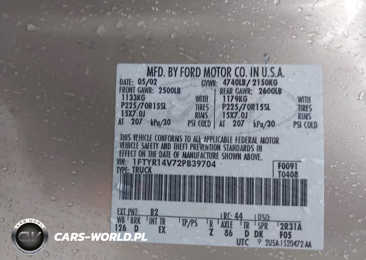 2002 Ford Ranger Edge-Tremor-Xl-Xlt VIN:1FTYR14V72PB39704 - 9