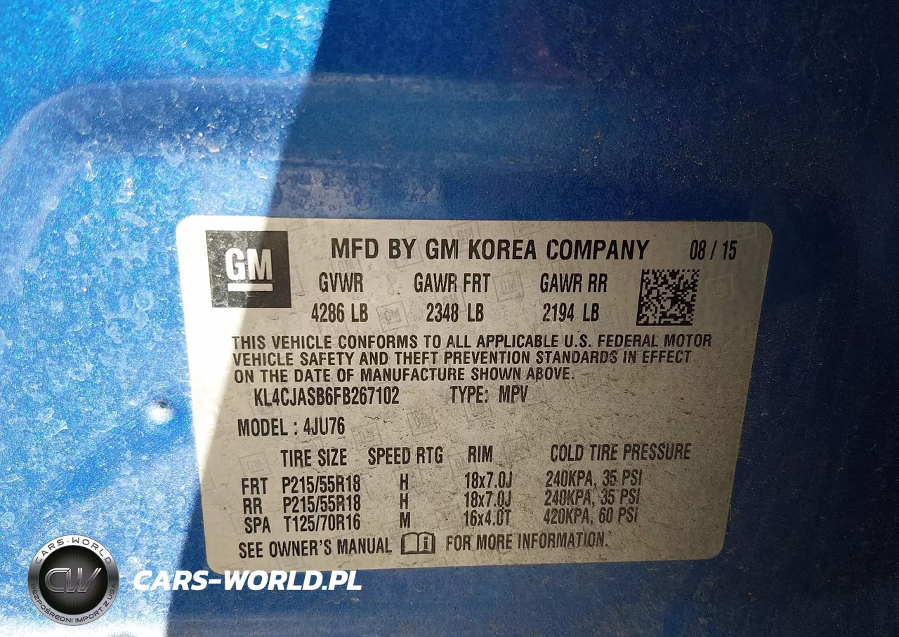 2015 Buick Encore VIN:KL4CJASB6FB267102 - 9